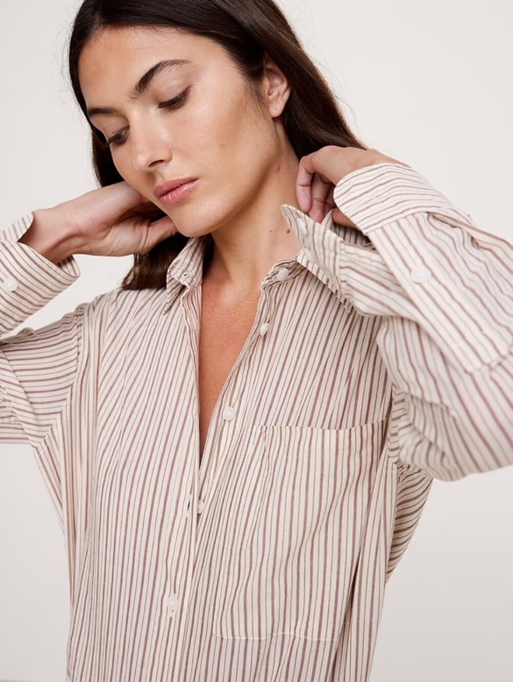 Banana Republic Oversized Shirt In Stripe